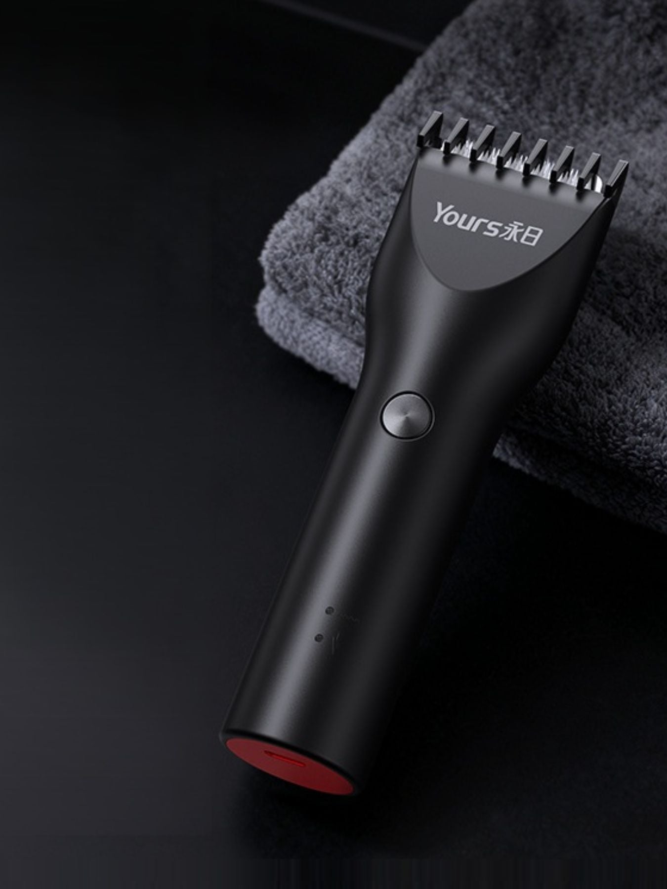 Black Trendsi cordless hair clipper with adjustable blades and ergonomic design for easy hair cutting.