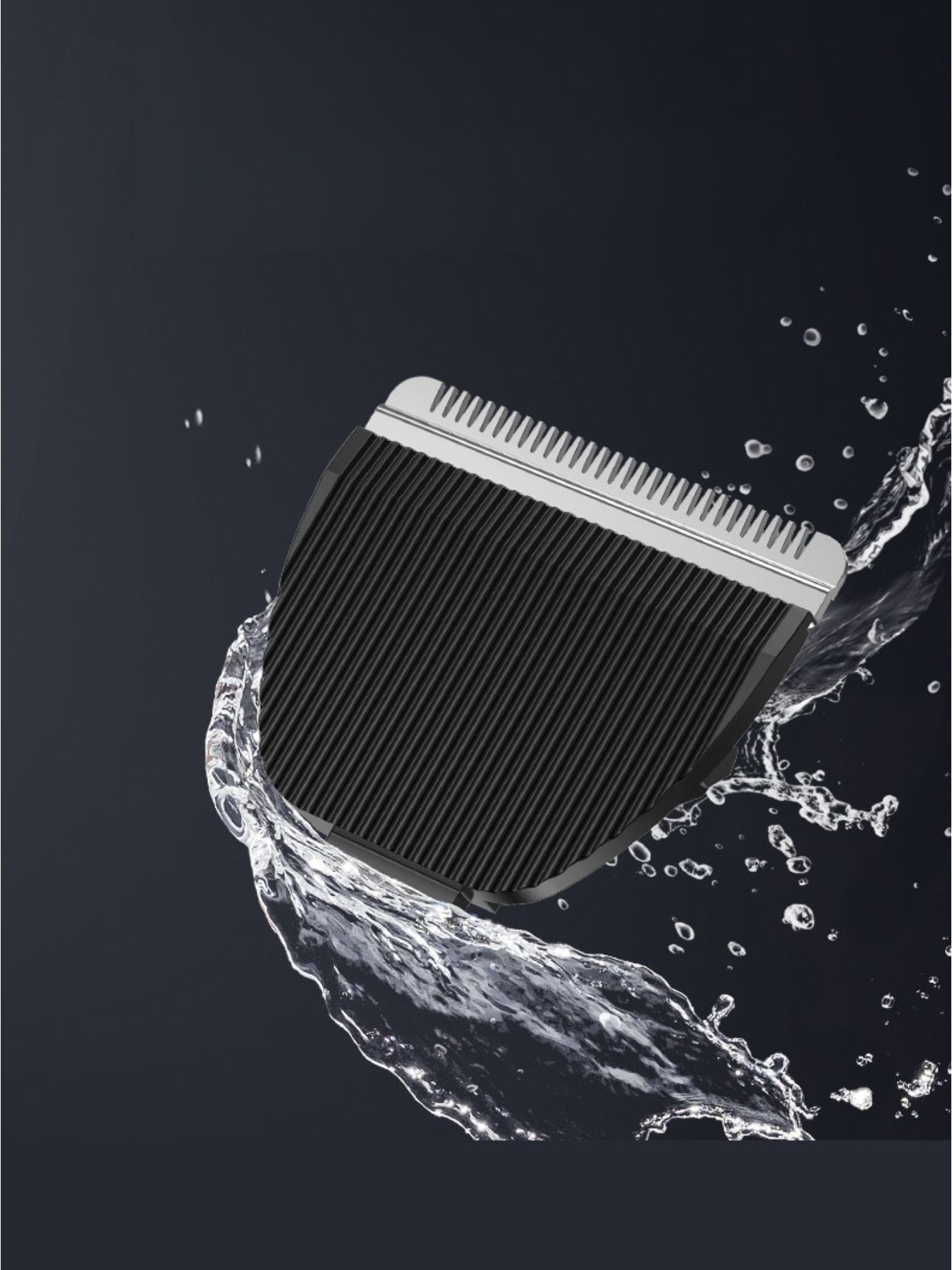 Black cordless hair clipper by Trendsi with a sleek design, featuring adjustable blades and ergonomic grip for easy haircutting.