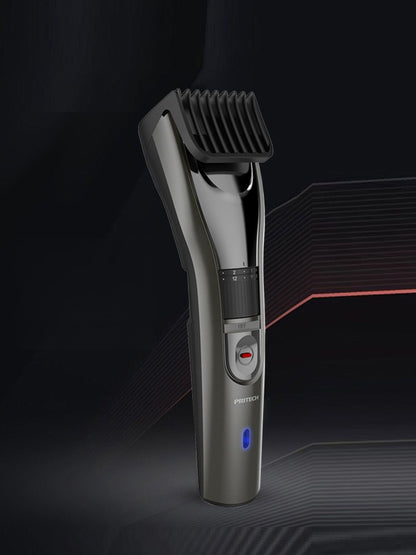 Black Trendsi cordless hair clipper with adjustable blades and ergonomic design for easy grooming.