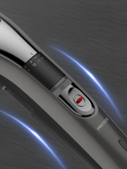 Black Trendsi cordless hair clipper with ergonomic design and adjustable blades, suitable for professional or home grooming.