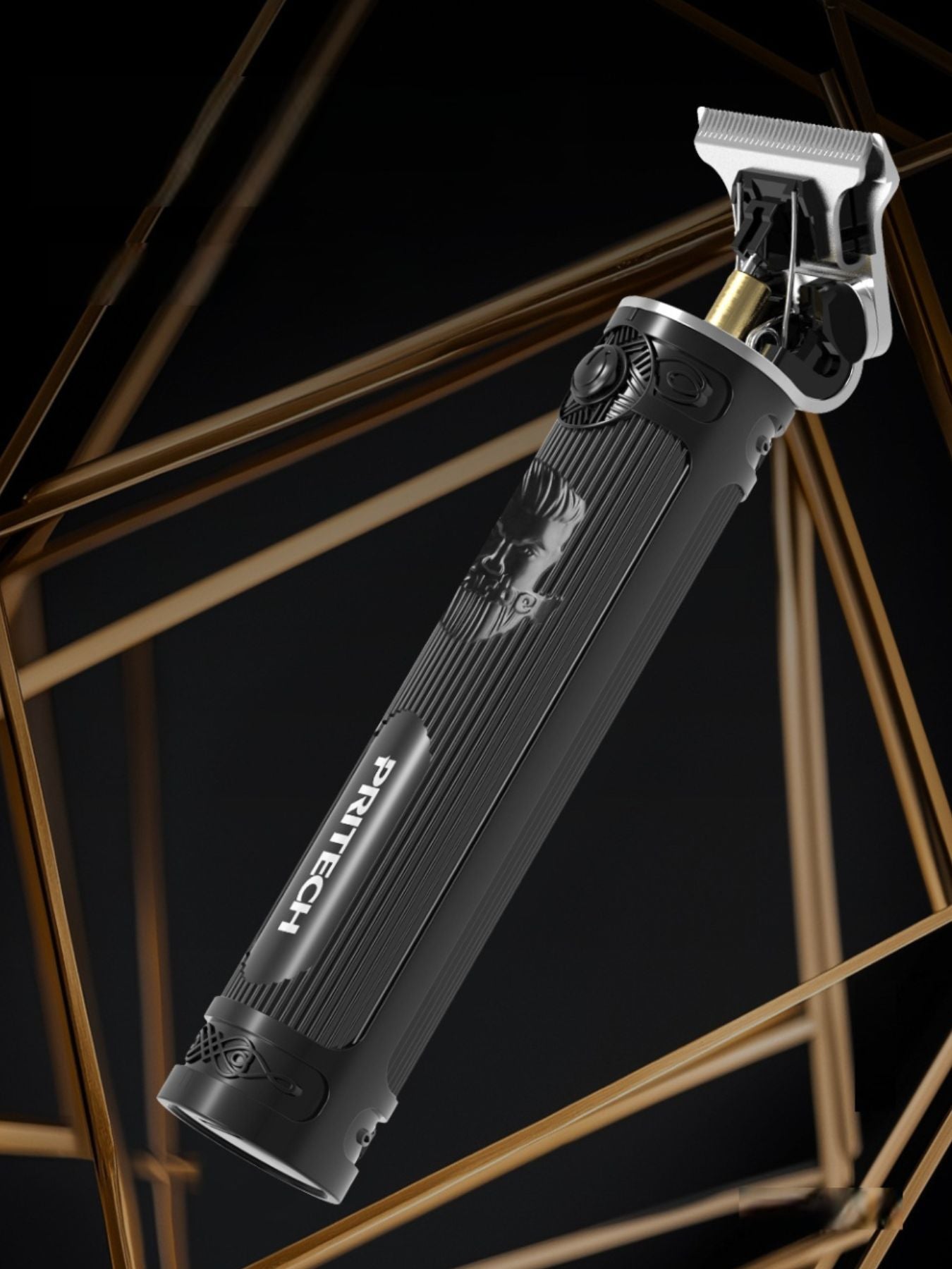 Black Trendsi cordless hair clipper with ergonomic design and adjustable blades for precise hair cutting.
