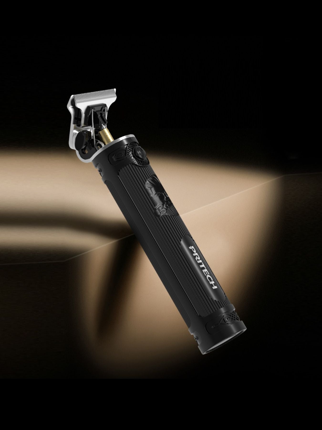 Black Trendsi cordless hair clipper with adjustable blades and ergonomic design for easy grooming.