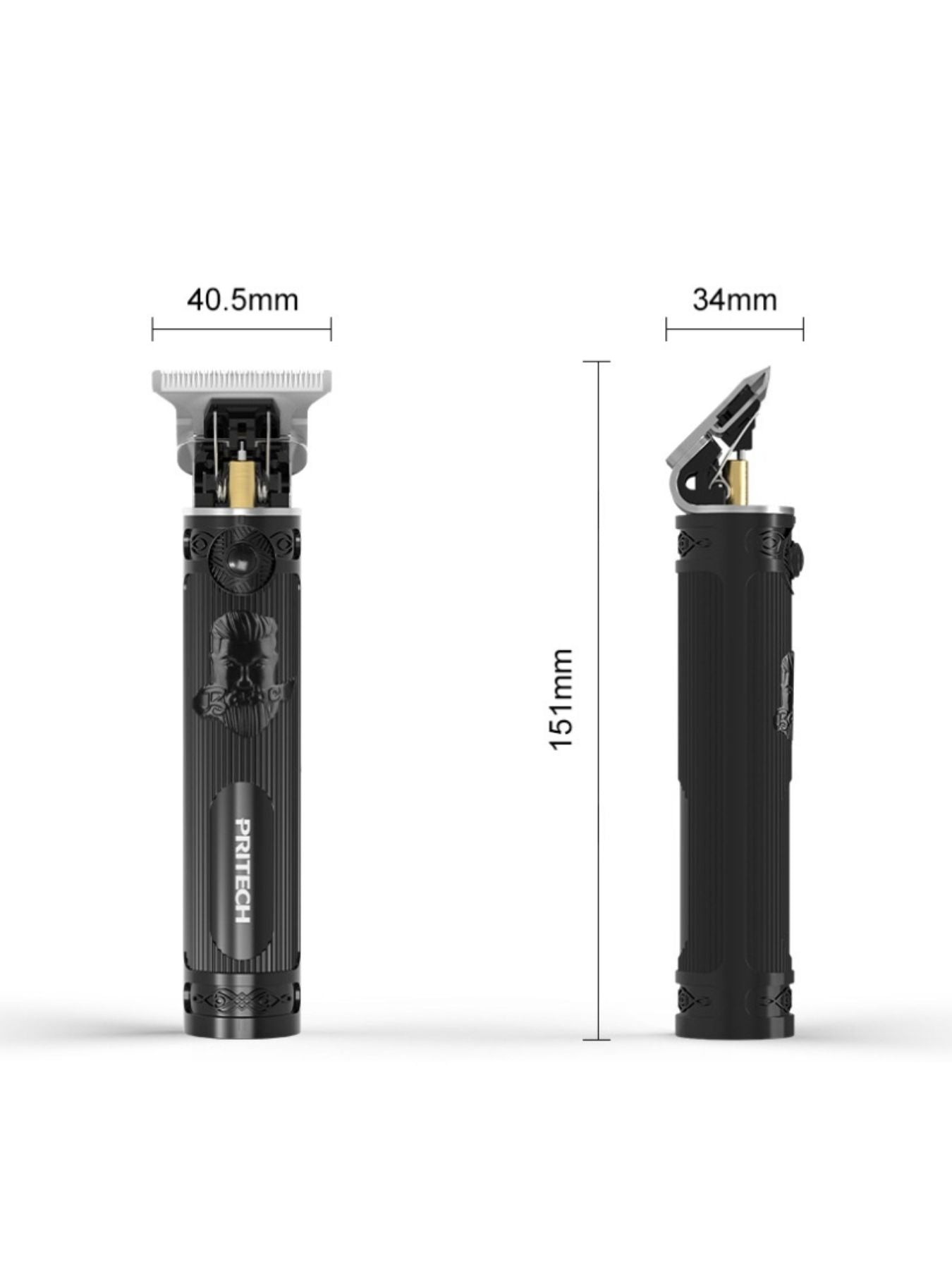Black cordless hair clipper by Trendsi with ergonomic design and adjustable blades for easy hair trimming.