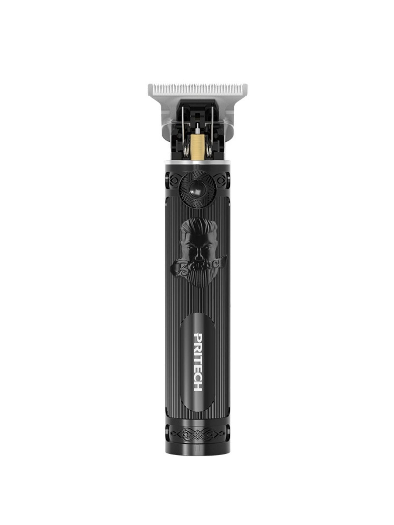 Black cordless hair clipper from Trendsi with ergonomic design, suitable for grooming and hair cutting.