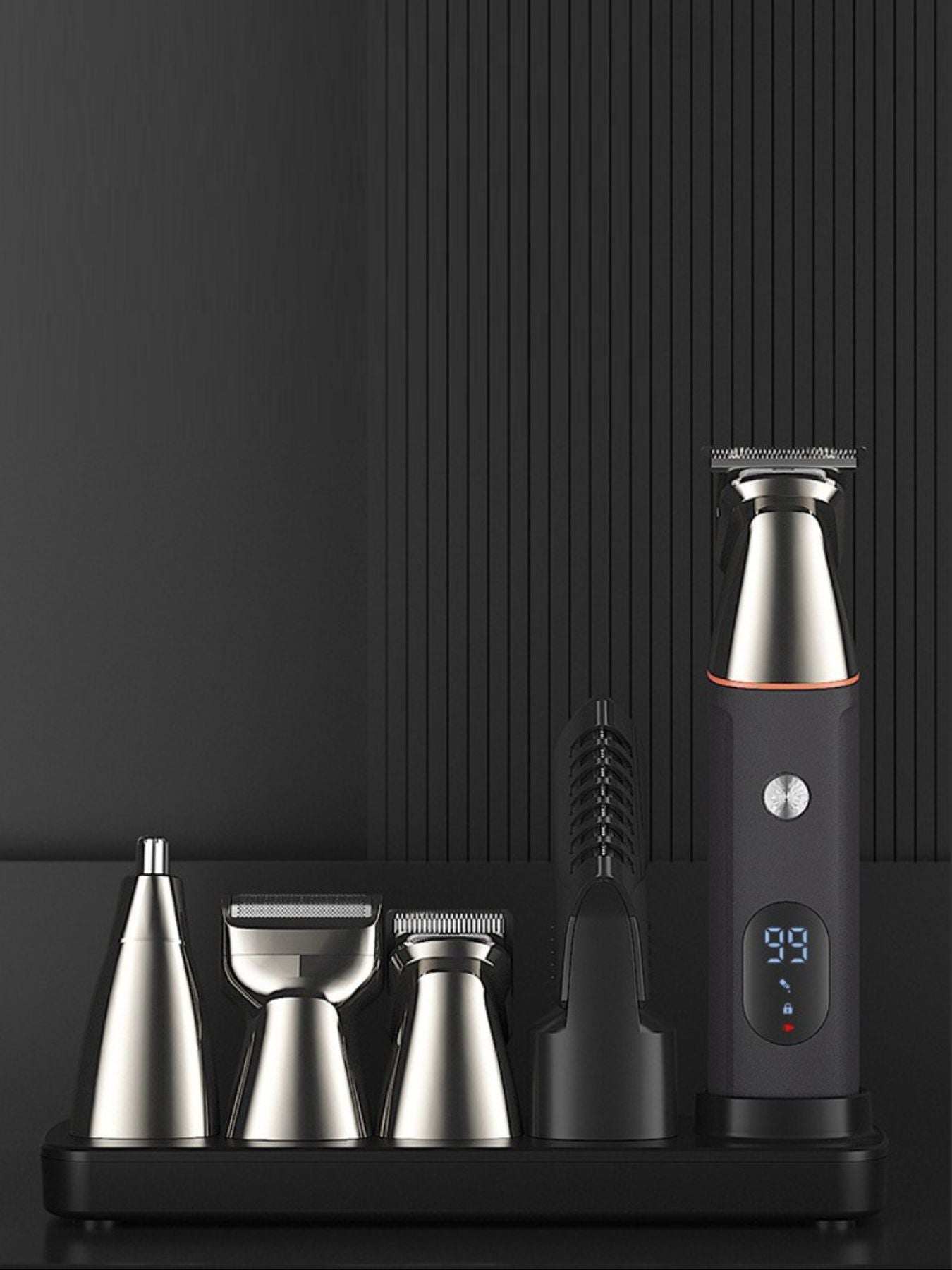 Black Trendsi cordless hair clipper with ergonomic design and adjustable blades, ideal for precise haircutting.