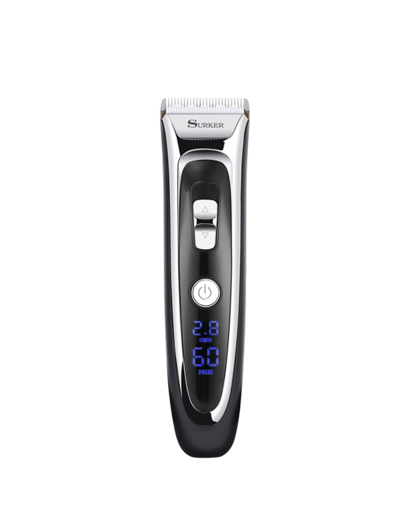 Black cordless hair clipper by Trendsi with a sleek design, suitable for easy, precise hair cutting at home or salon.