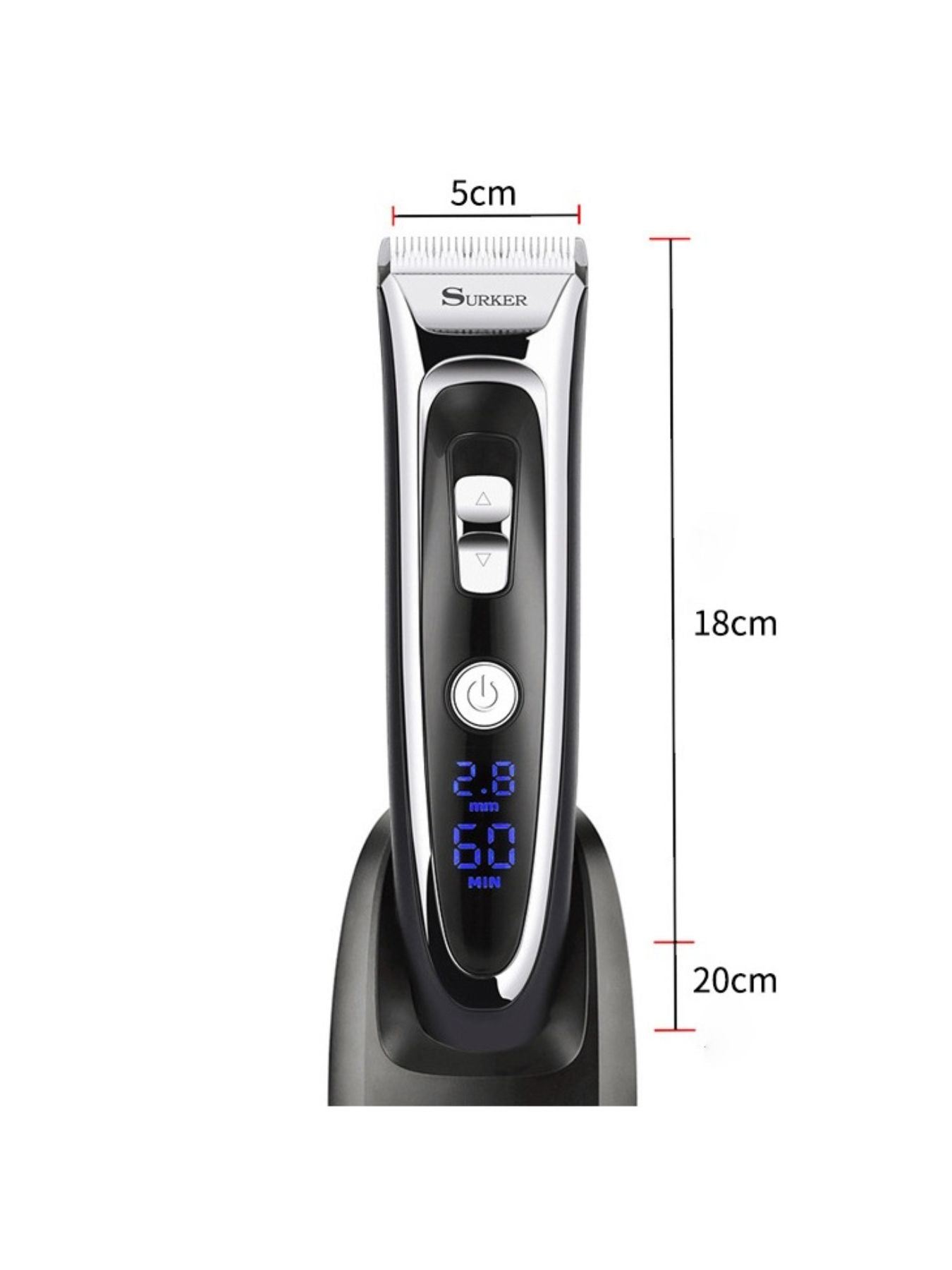 Black Trendsi cordless hair clipper with ergonomic design and adjustable blades, ideal for home grooming and professional use.