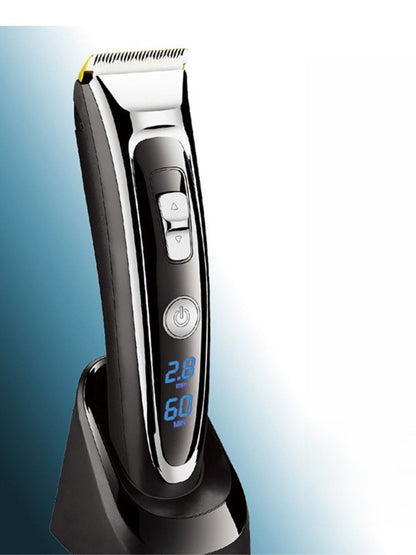 Black Trendsi cordless hair clipper with ergonomic design and adjustable blade for men's grooming and hair trimming.