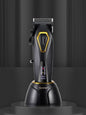 Black cordless hair clipper with LED display from Trendsi, featuring a sleek design and adjustable blade settings.