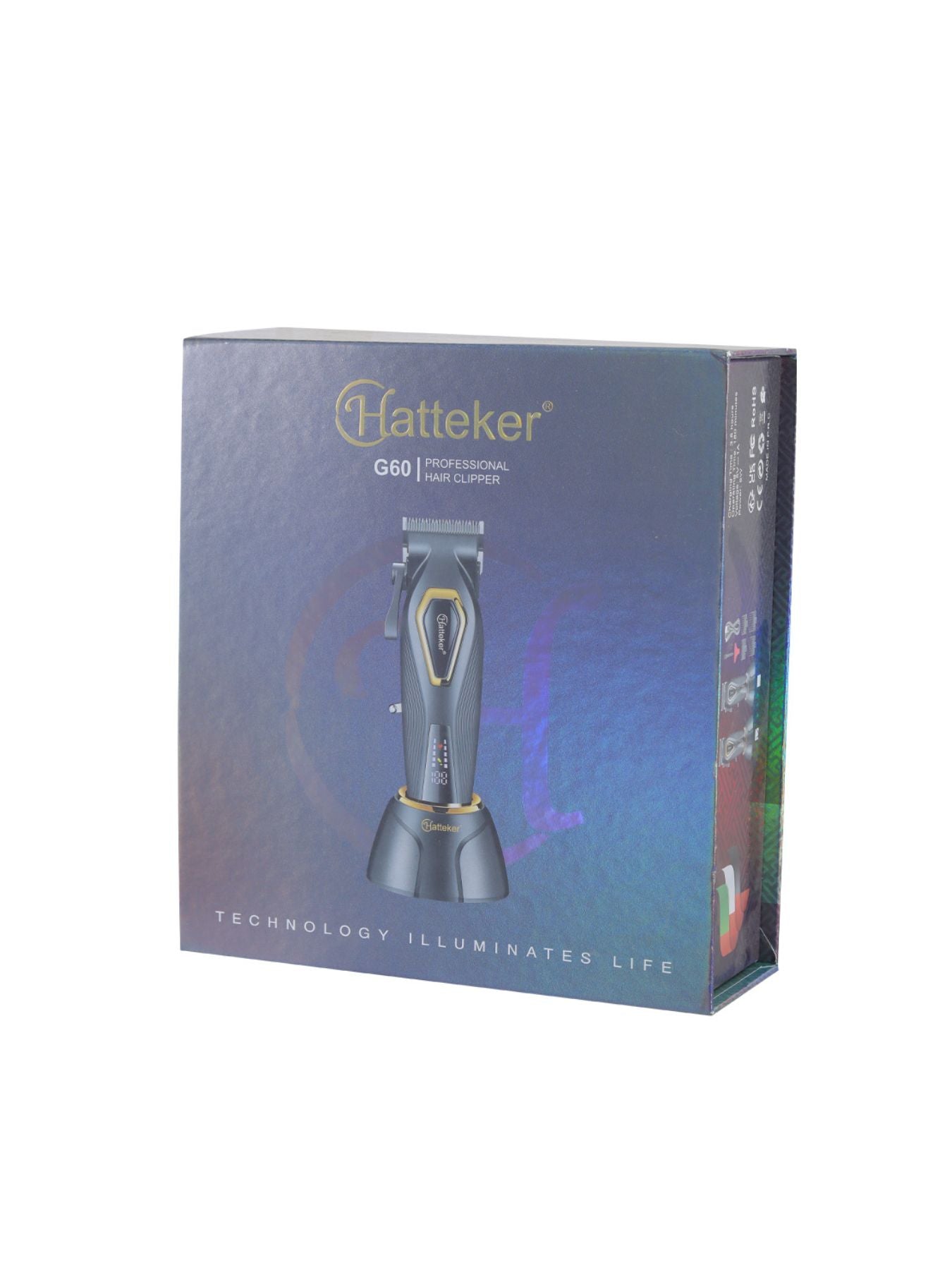 Black cordless hair clipper by Trendsi with LED display and ergonomic design for precise hair cutting.
