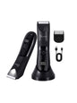 Black cordless hair removal epilator by Trendsi with ergonomic handle and multiple attachment heads for efficient hair removal.