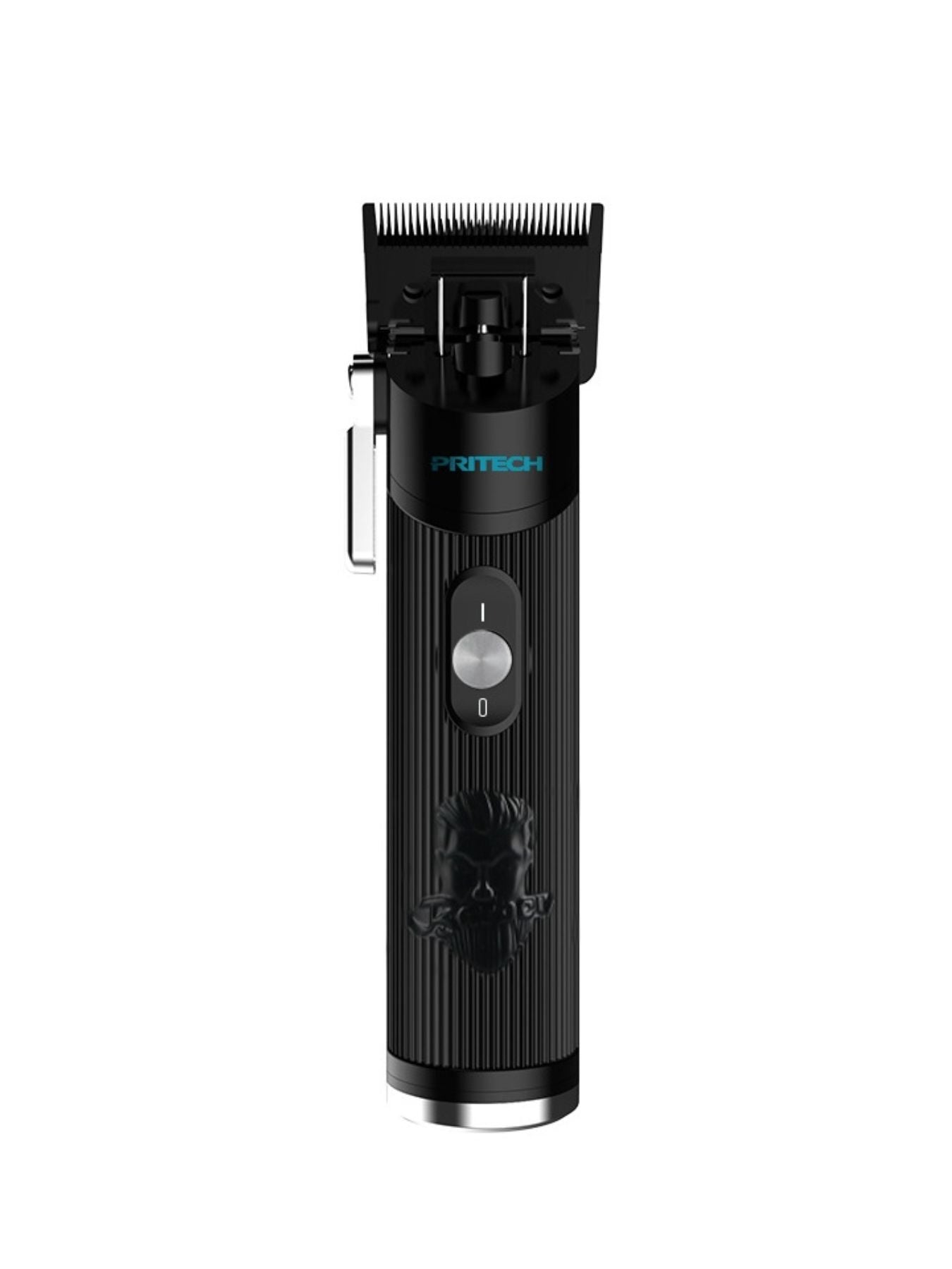 Black cordless rechargeable hair clipper by Trendsi with ergonomic design and adjustable blades for precise haircutting.