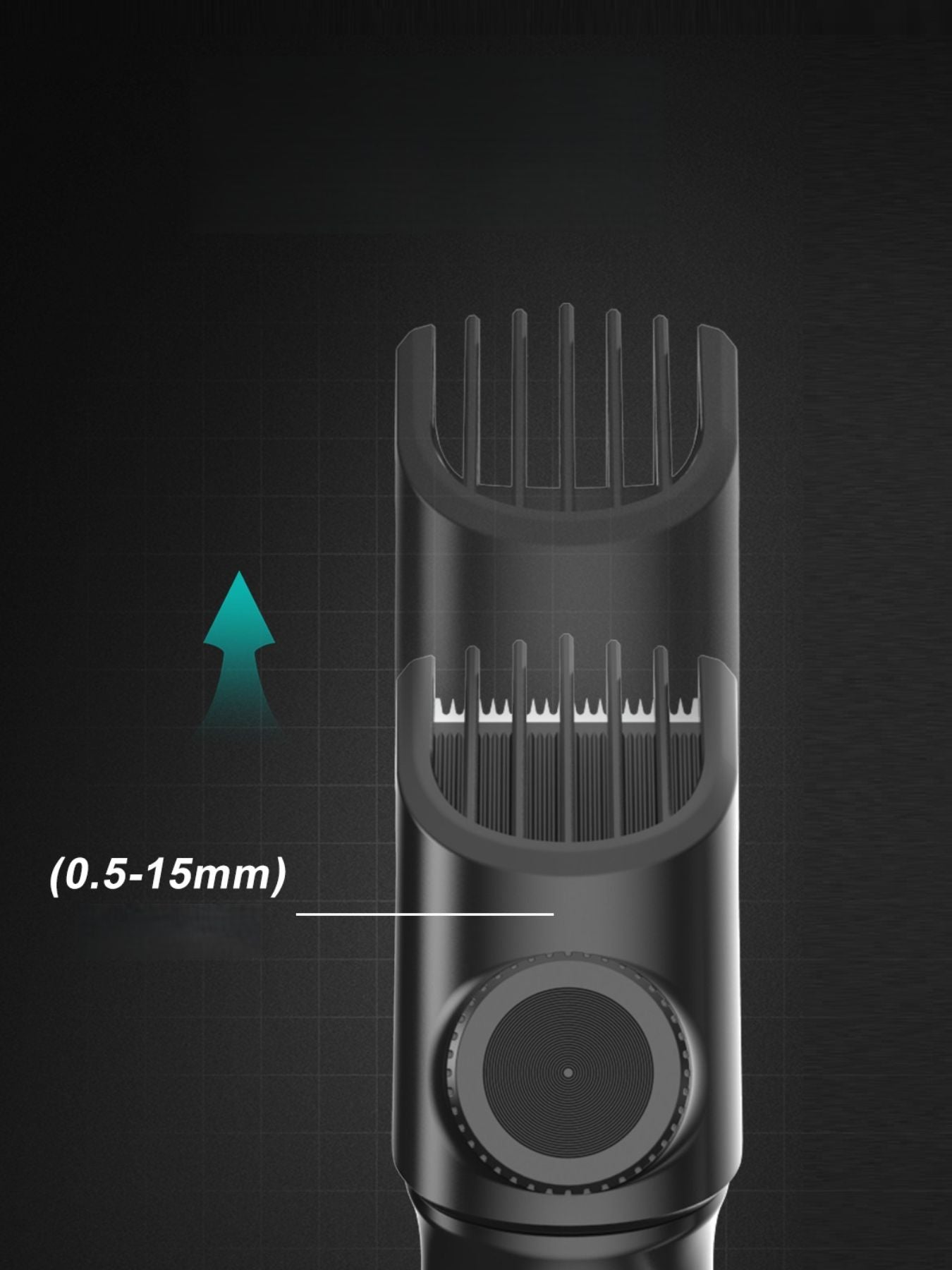 Black cordless rechargeable hair clipper by Trendsi with a sleek design, suitable for professional or home hair cutting.