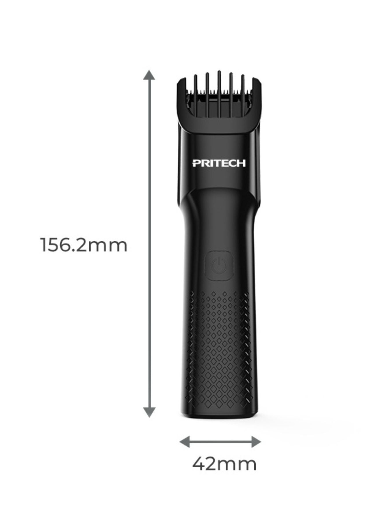 Black cordless rechargeable hair clipper from Trendsi with ergonomic design and adjustable blades for easy grooming.