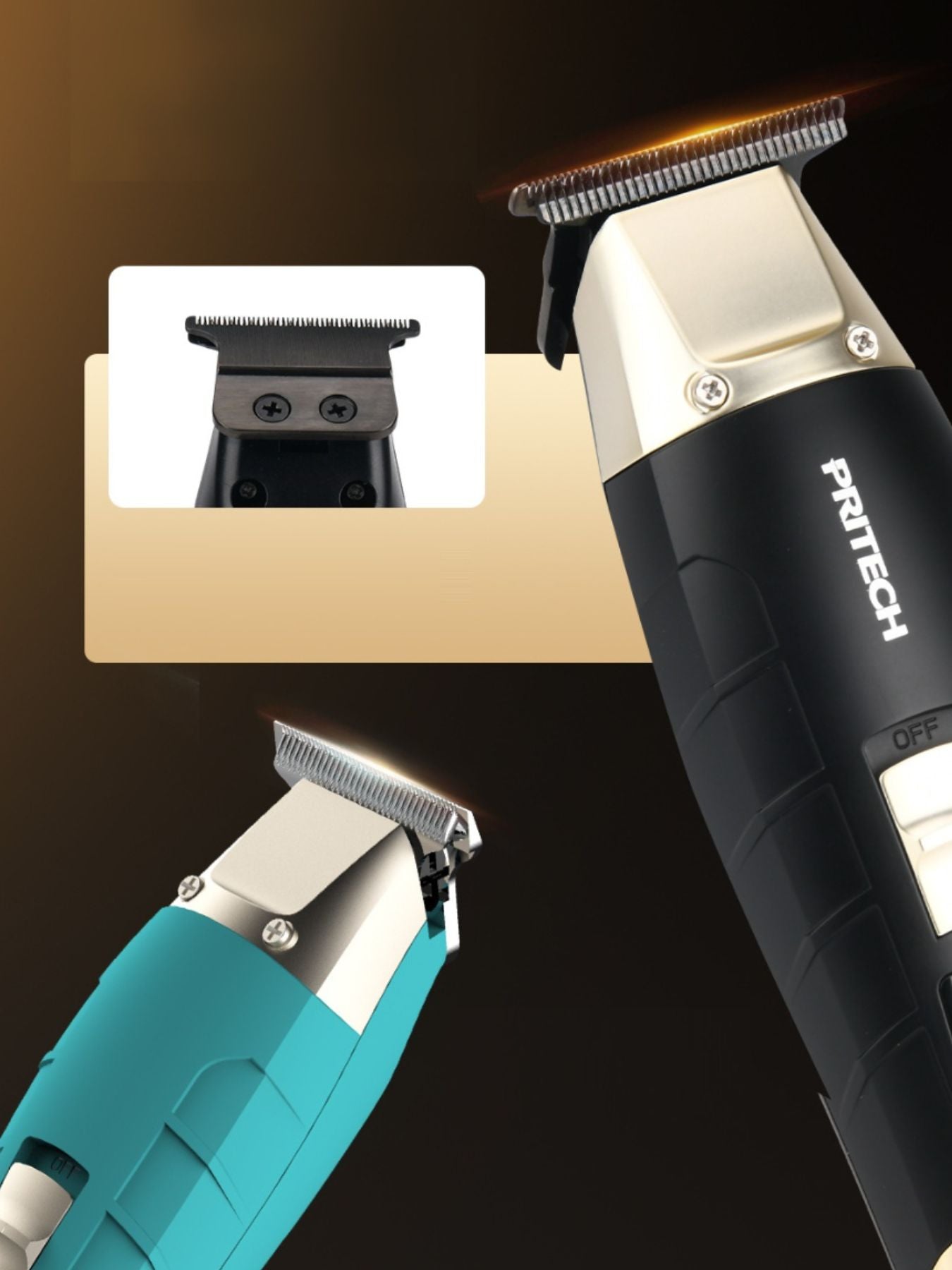 Black cordless rechargeable hair clipper from Trendsi with a sleek design, suitable for professional and home hair trimming.