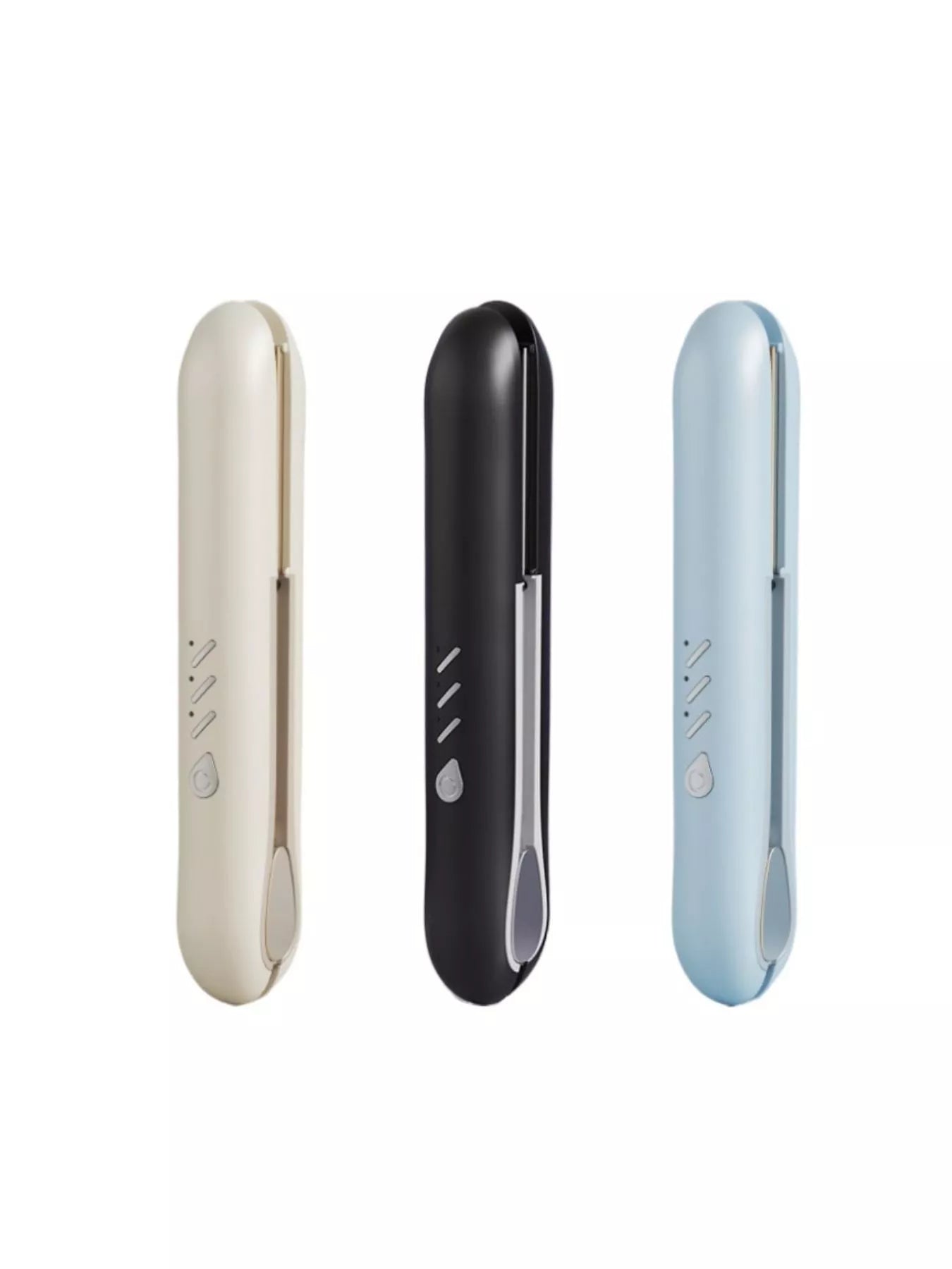 Black Trendsi cordless rechargeable hair straightener with ceramic plates for quick, sleek styling.
