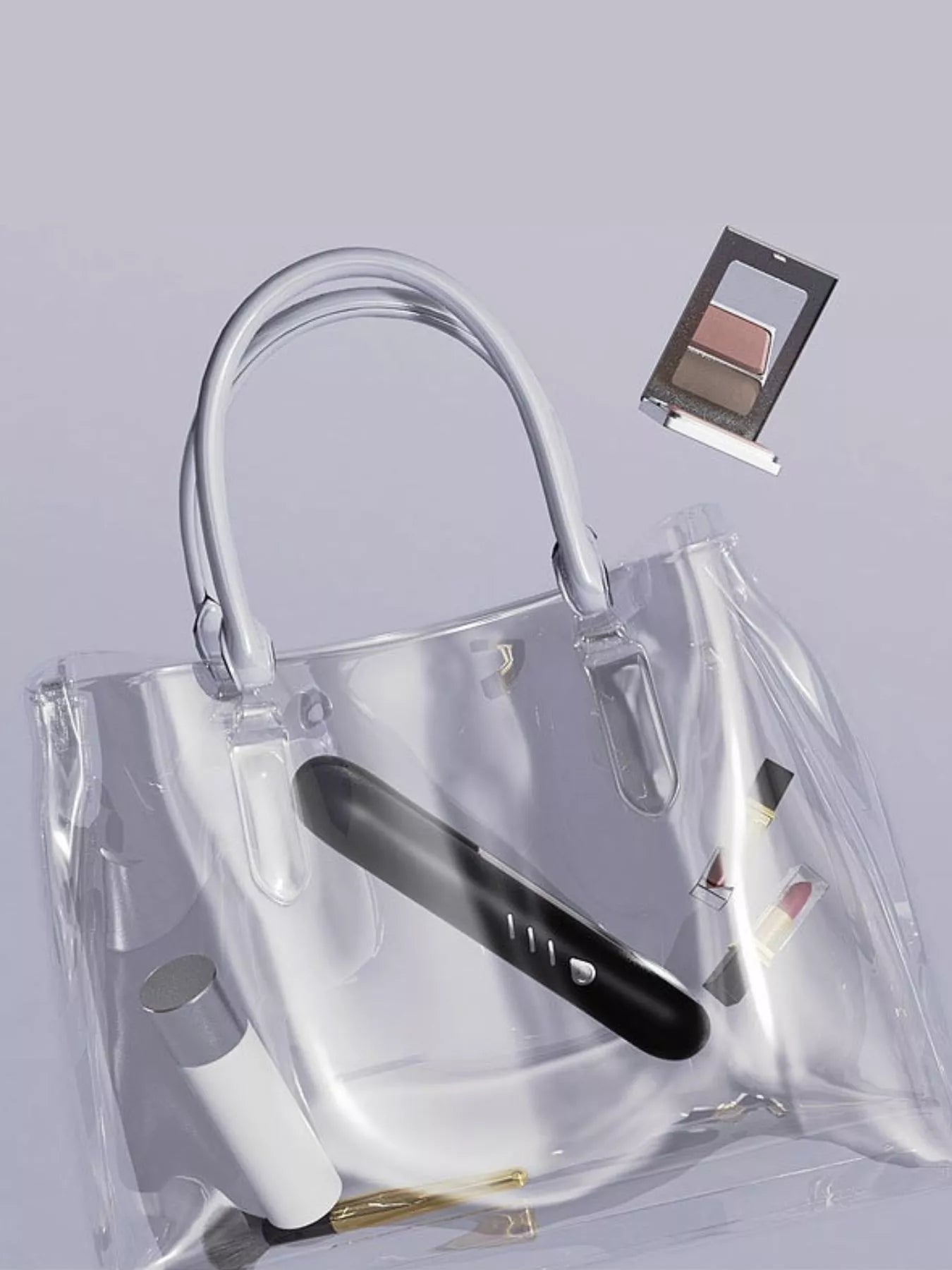 Black cordless rechargeable hair straightener from Trendsi with sleek design and ceramic plates for quick styling.