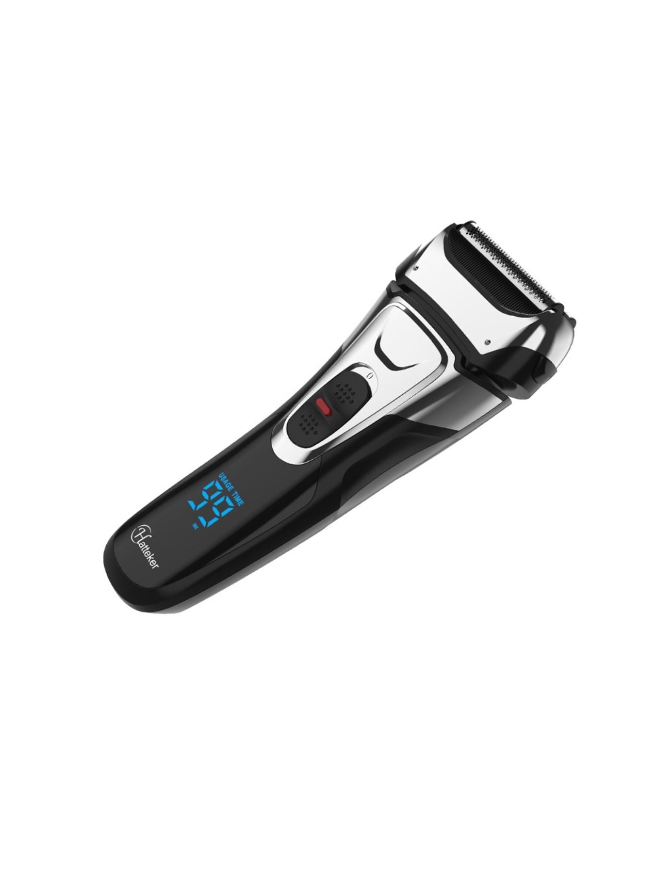 Black Trendsi electric foil shaver with LED display, compact design, and ergonomic grip for precise grooming.