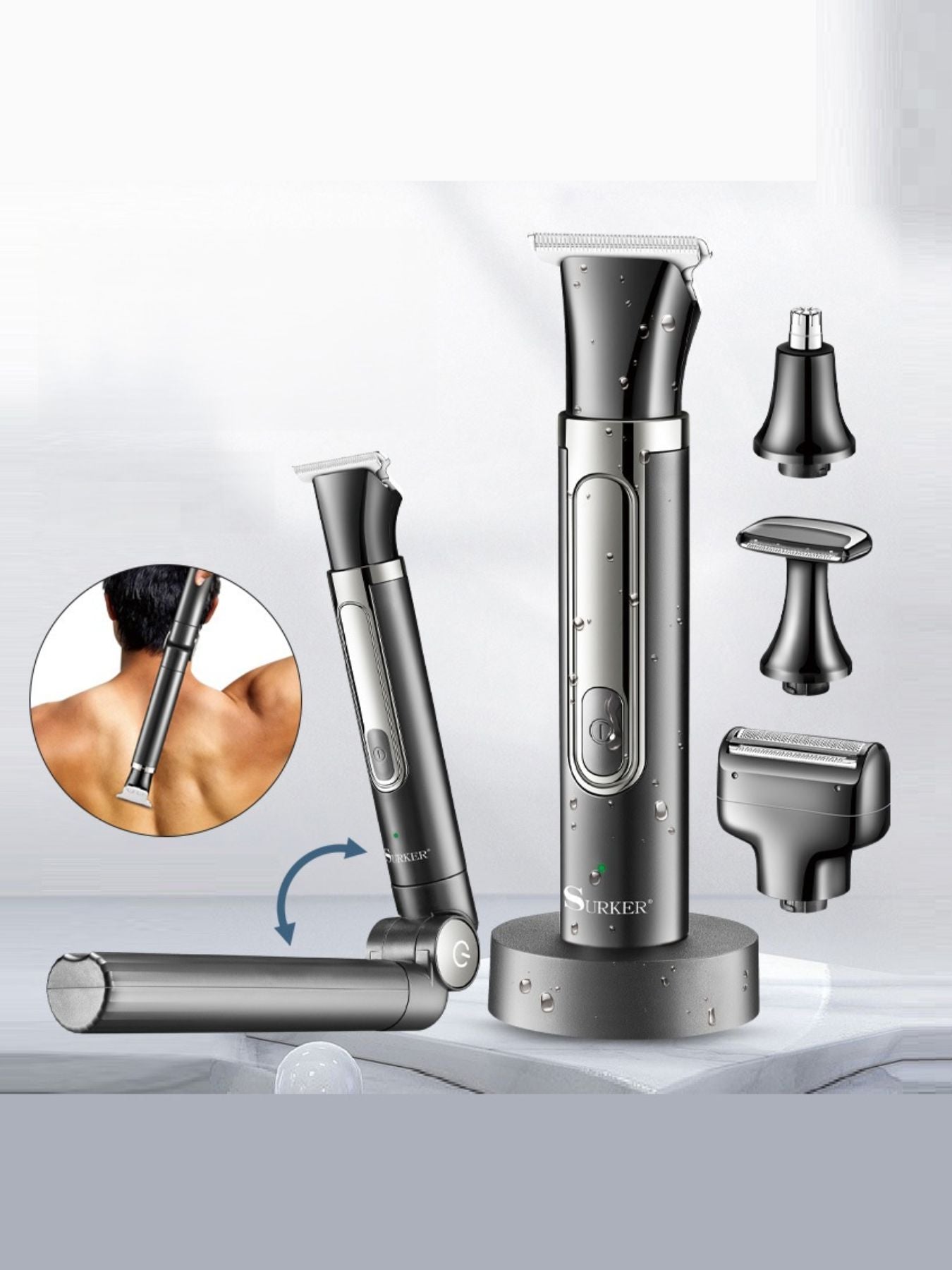 Black Trendsi electric hair removal epilator with a sleek design and multiple attachments for efficient hair removal at home.