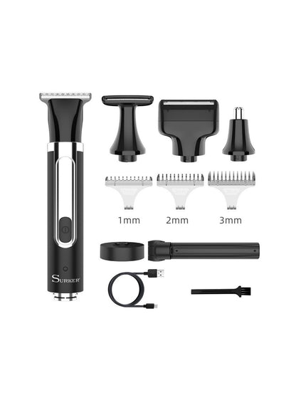 Black electric hair removal epilator by Trendsi, compact design, with multiple spinning tweezers for efficient hair removal.