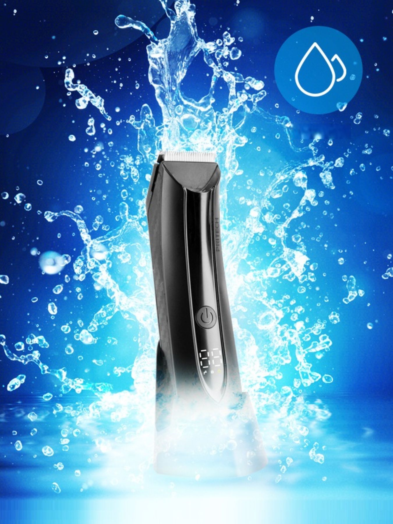 Black Trendsi electric hair removal epilator with LED display and multiple attachments for smooth, salon-quality skin.