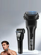 Black electric LED display shaver by Trendsi with a sleek design and one-size-fits-all handle, showing the LED screen on the front.