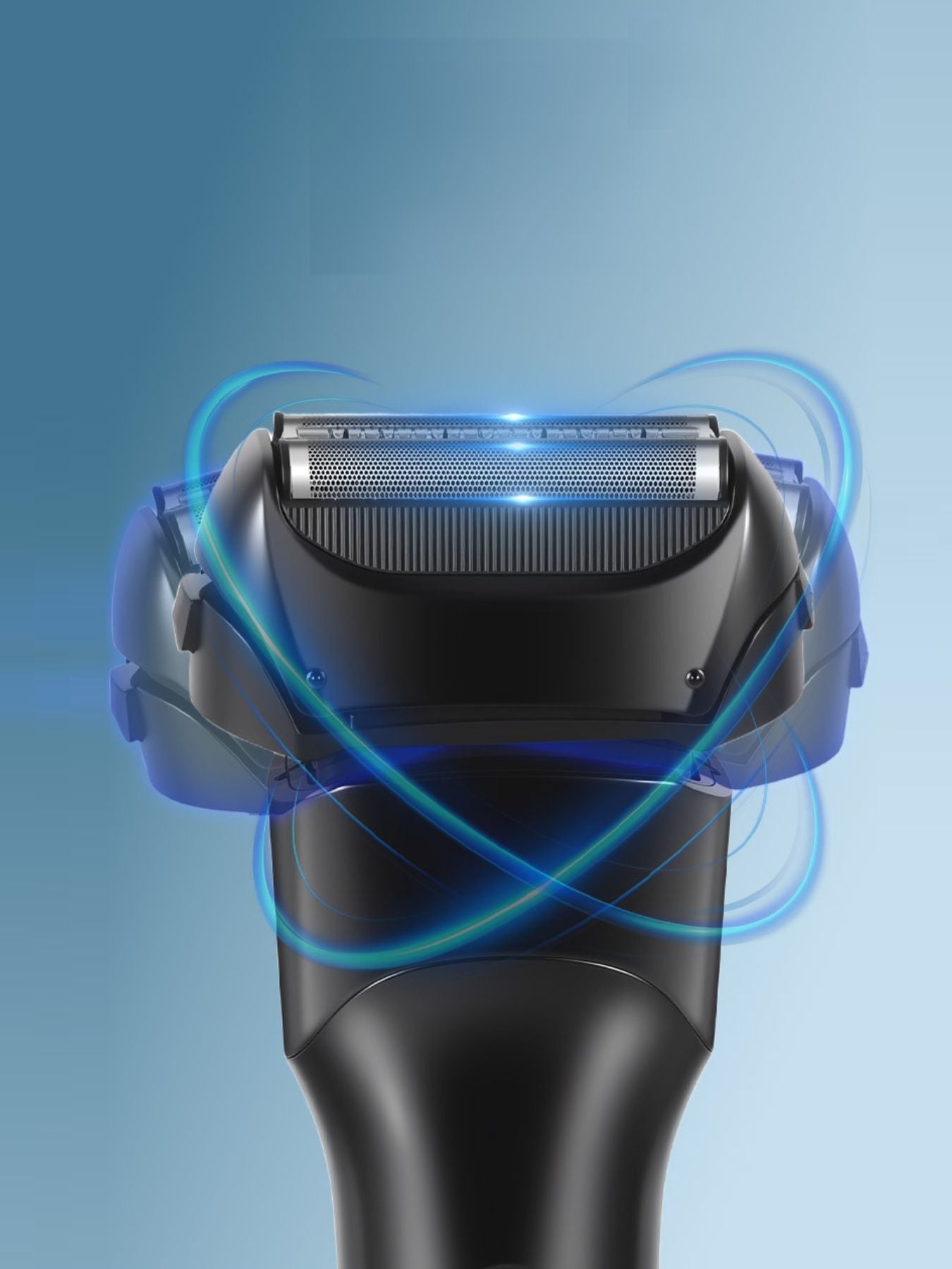 Black electric LED display shaver by Trendsi with a sleek design and one-size-fits-all grooming head.