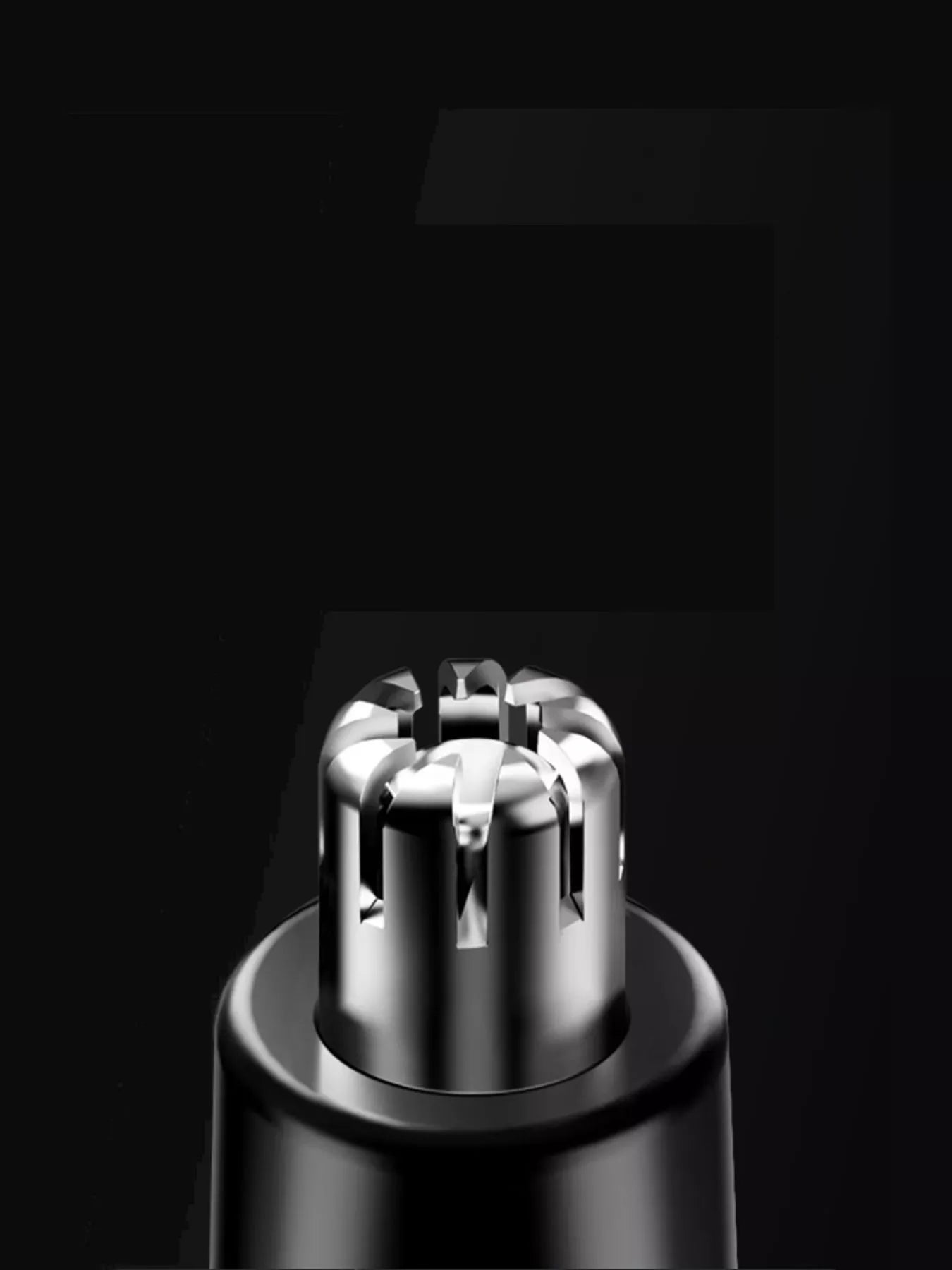 Black electric nose hair trimmer by Trendsi with compact design for safe and easy nasal grooming.