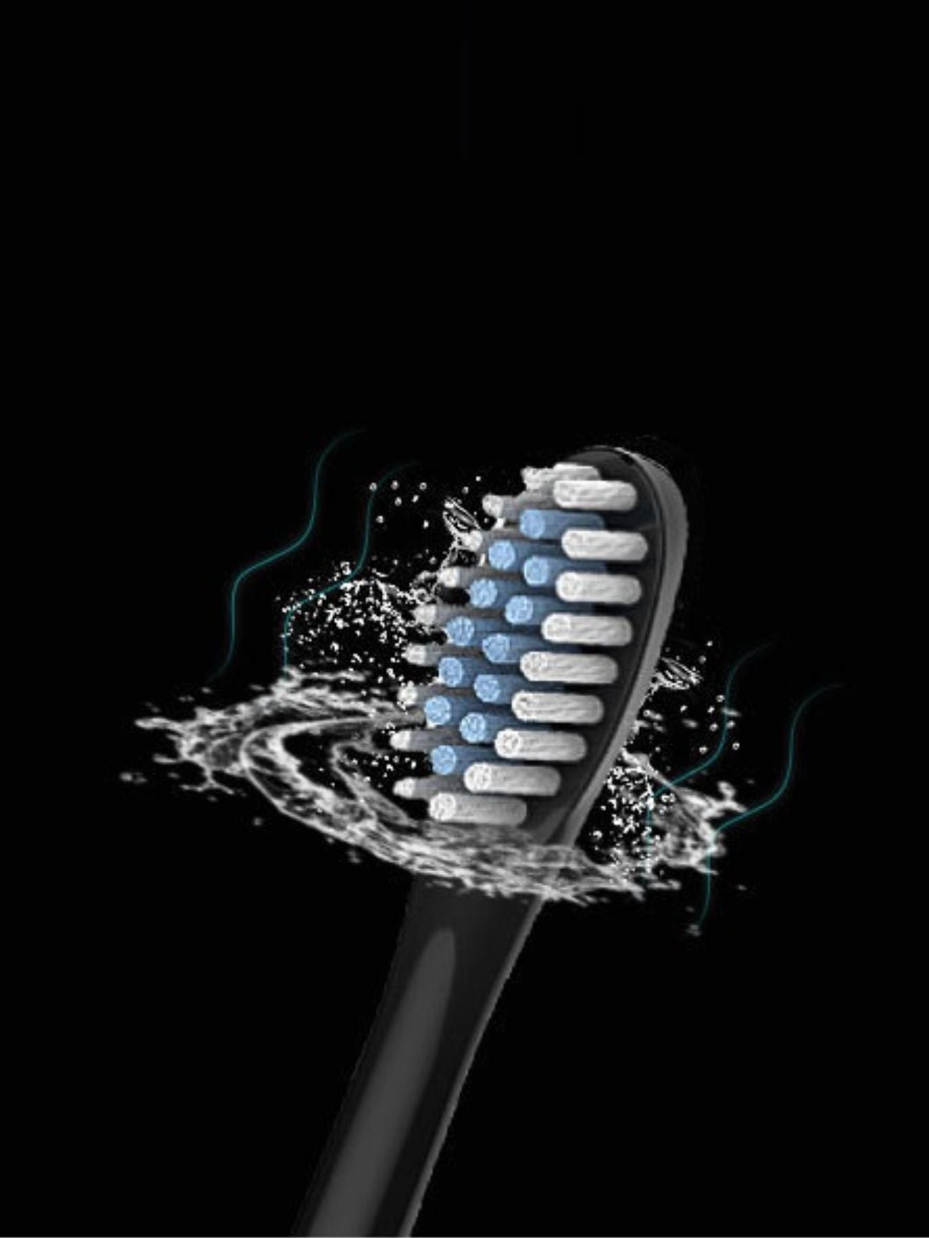 Black electric toothbrush with multiple brushing modes from Trendsi, featuring a sleek design and ergonomic handle.