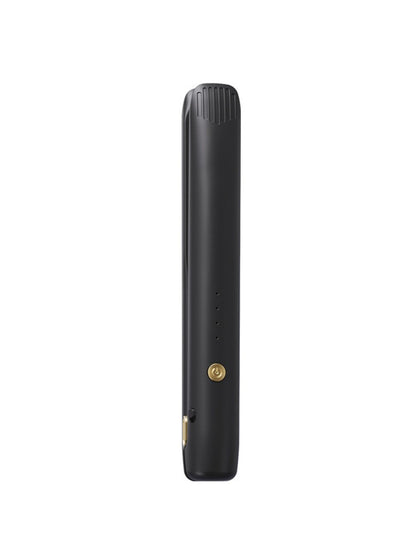 Black Trendsi fast heating hair straightener with sleek design and ceramic plates for smooth, shiny hair styling.