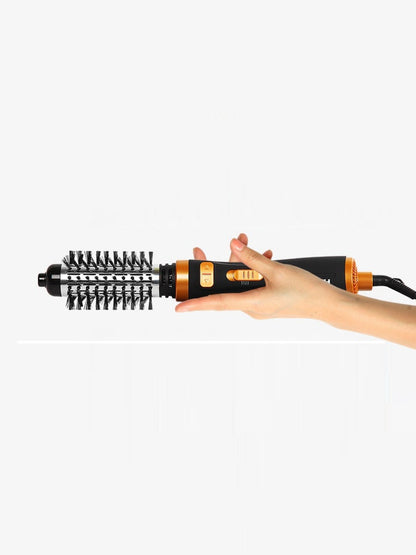Black Trendsi fast heating hot air brush for quick styling and blowouts, with a versatile design for easy use.