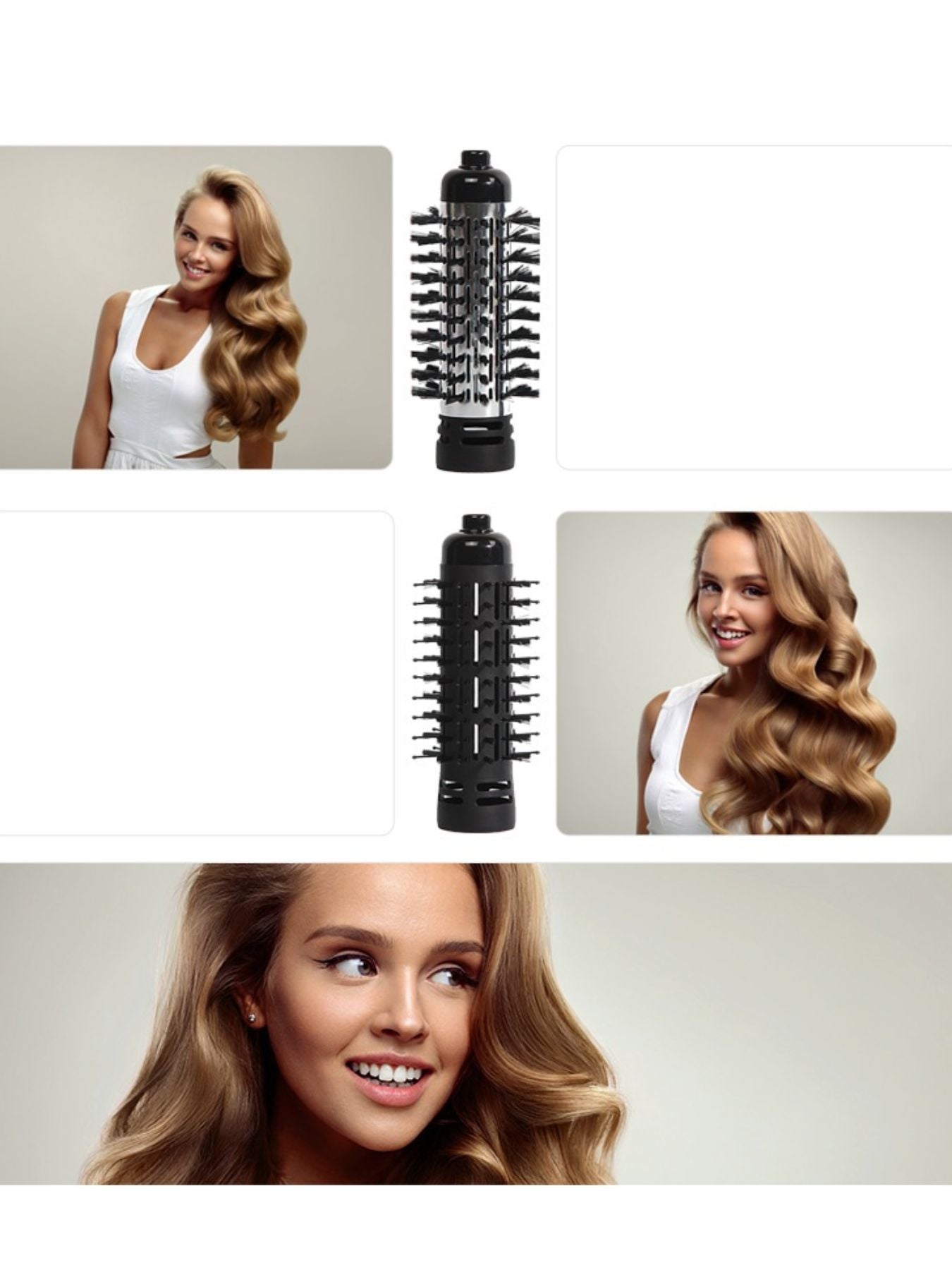Black Trendsi fast heating hot air brush with a sleek design, ideal for quick styling and hair drying.