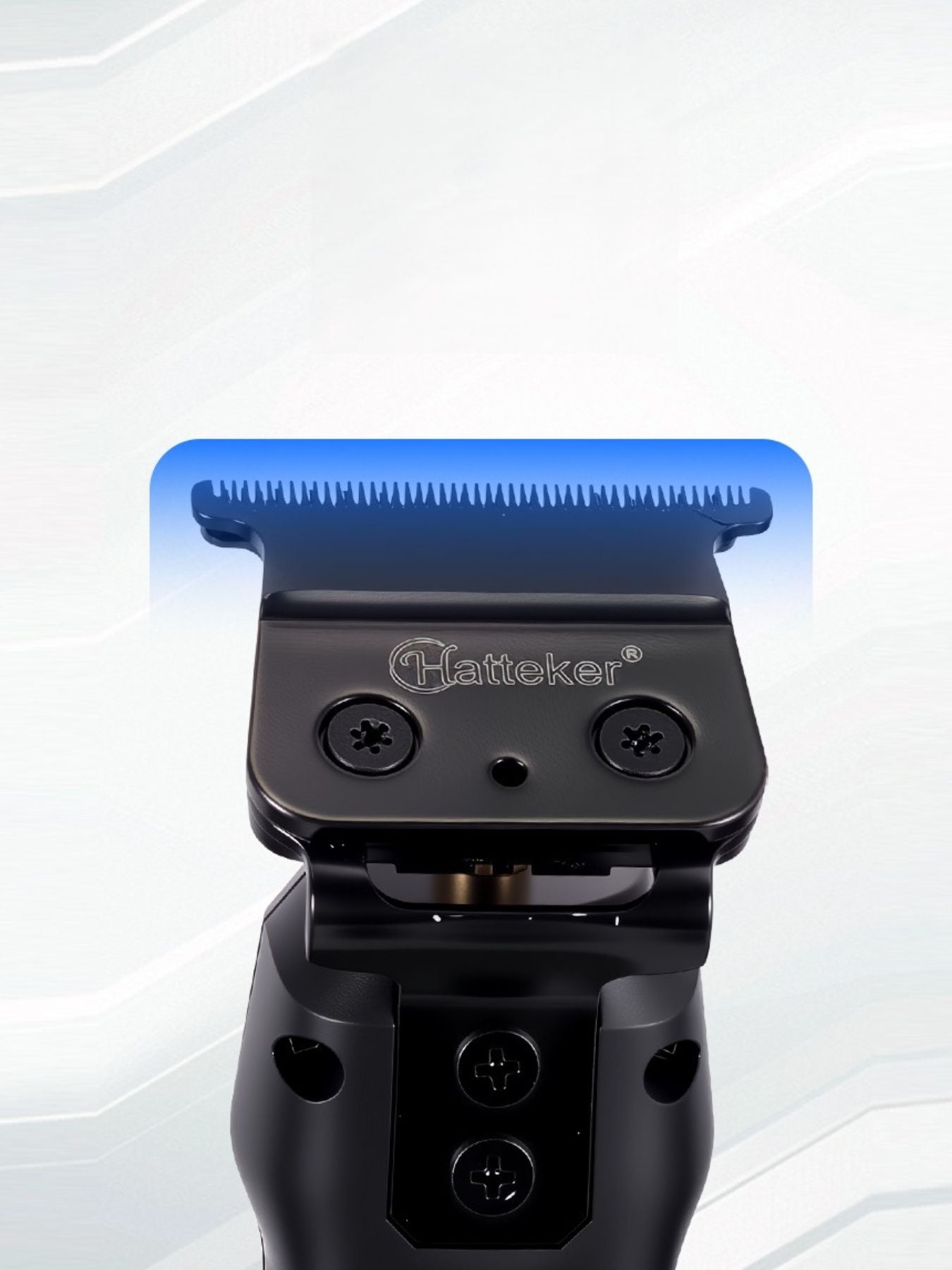 Black cordless hair clipper with LED display from Trendsi, showcasing a sleek design and adjustable blades for styling.