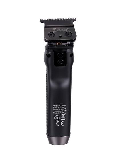 Black cordless hair clipper with LED display from Trendsi, showing adjustable blades and ergonomic design for precise grooming.