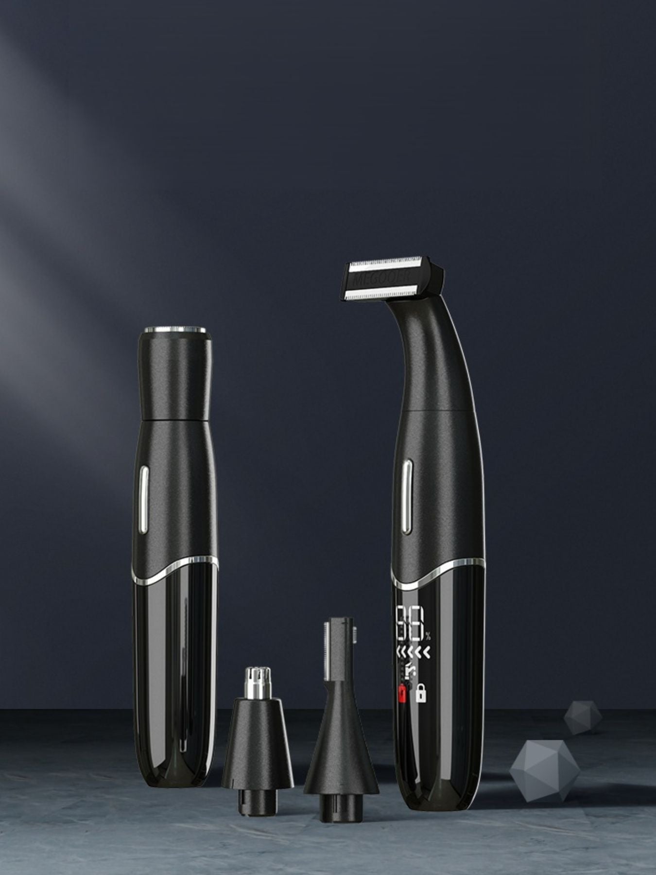 Black Trendsi multifunctional electric hair removal epilator with multiple attachments for smooth skin.