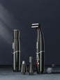Black Trendsi multifunctional electric hair removal epilator with multiple attachments for smooth skin.
