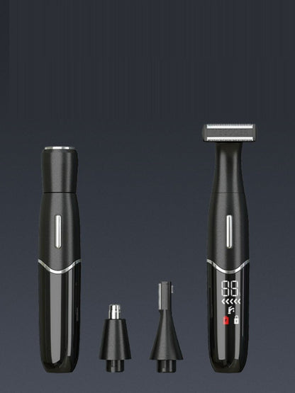 Black Trendsi multifunctional electric hair removal epilator with multiple attachments for smooth skin and versatile use.