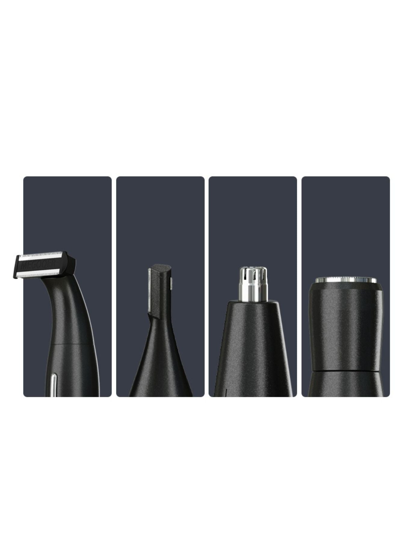 Black Trendsi multifunctional electric hair removal epilator with multiple attachments and ergonomic design for smooth skin.