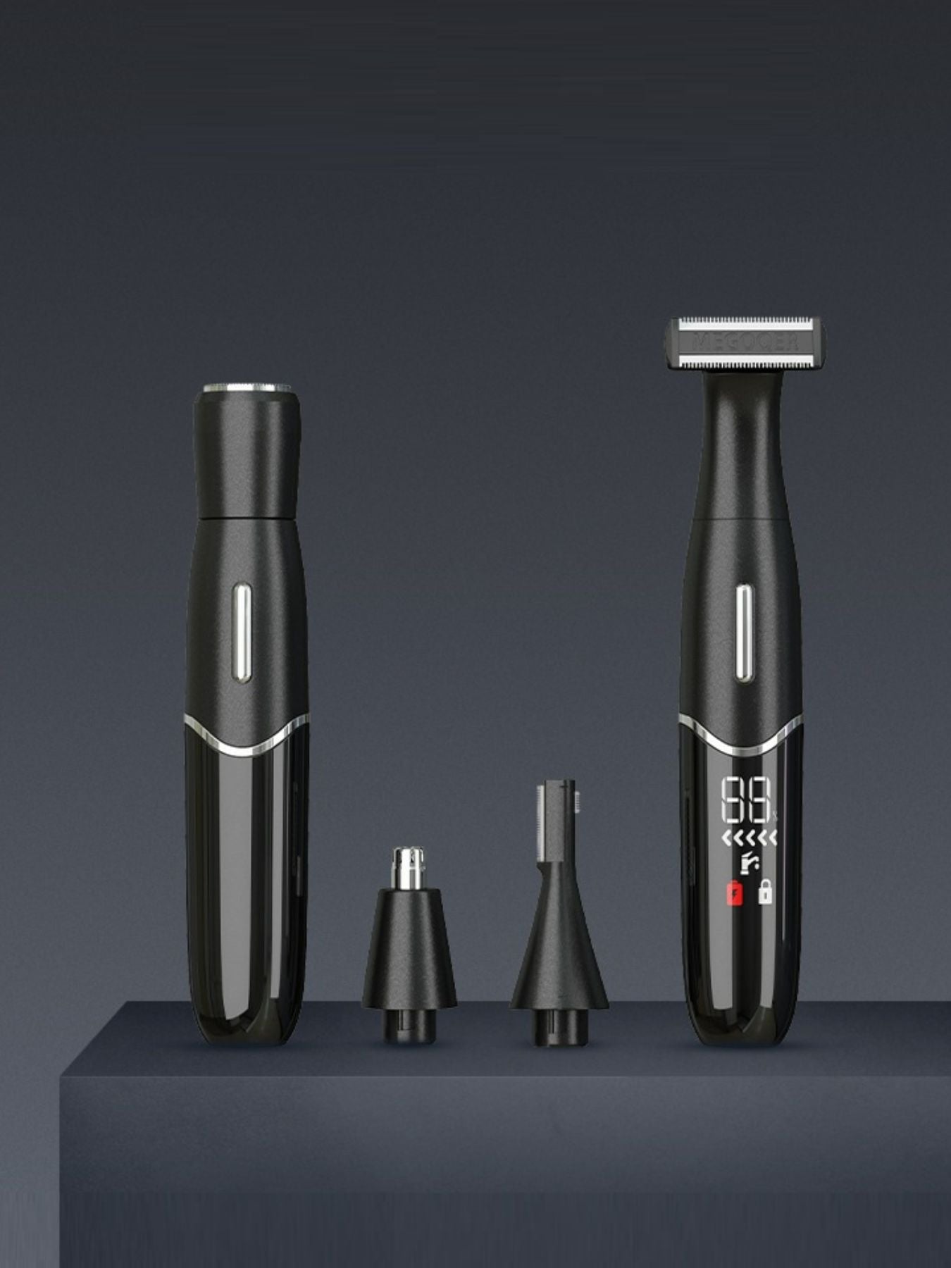 Black multifunctional electric hair removal epilator from Trendsi, featuring multiple attachment heads for smooth skin.