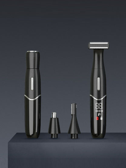 Black multifunctional electric hair removal epilator from Trendsi, featuring multiple attachment heads for smooth skin.
