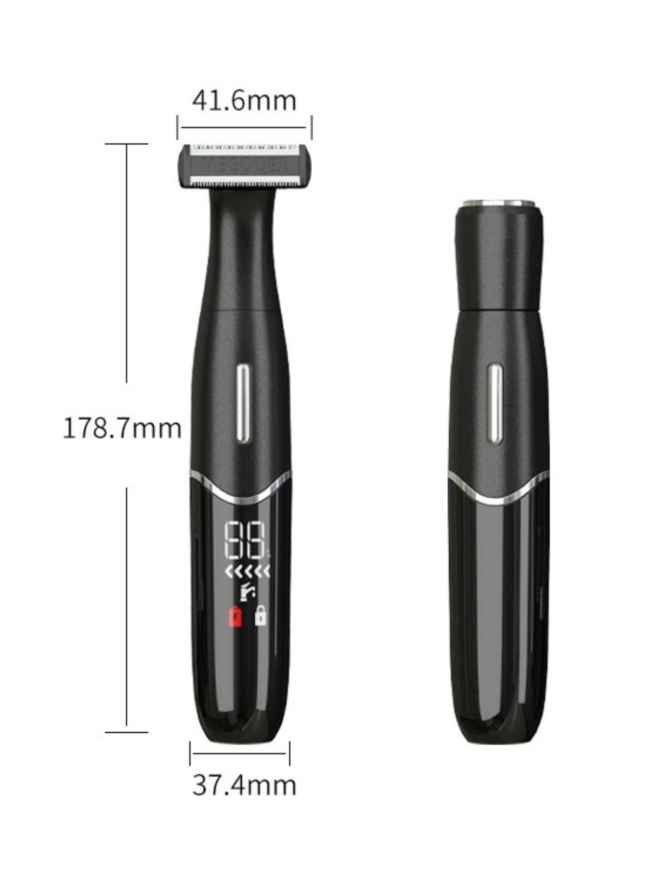 Black Trendsi multifunctional electric hair removal epilator with multiple attachments for smooth, effective hair removal.