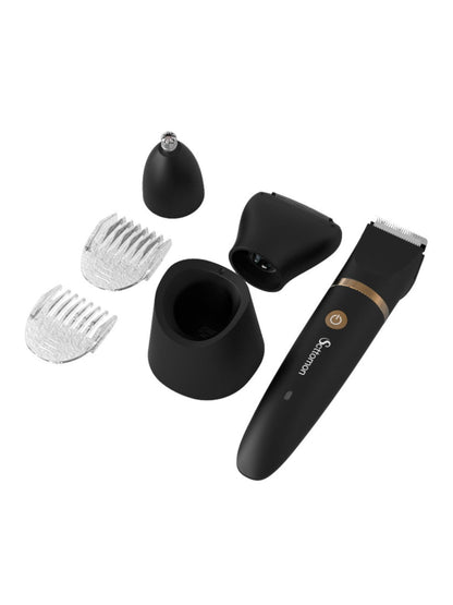 Black Trendsi multifunctional hair removal epilator with multiple attachments for efficient at-home hair removal.