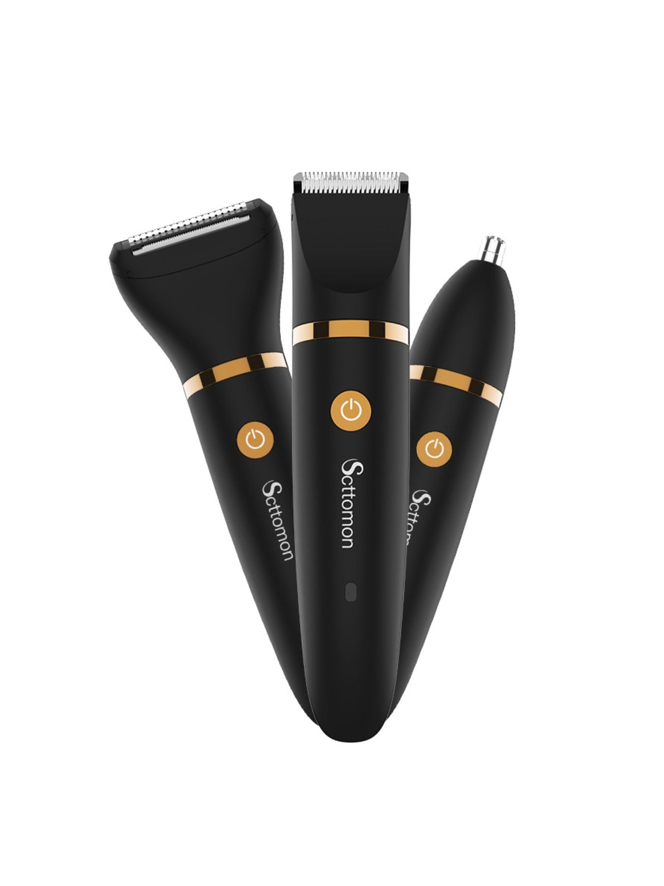 Black Trendsi multifunctional hair removal epilator with multiple attachments for smooth, painless hair removal.
