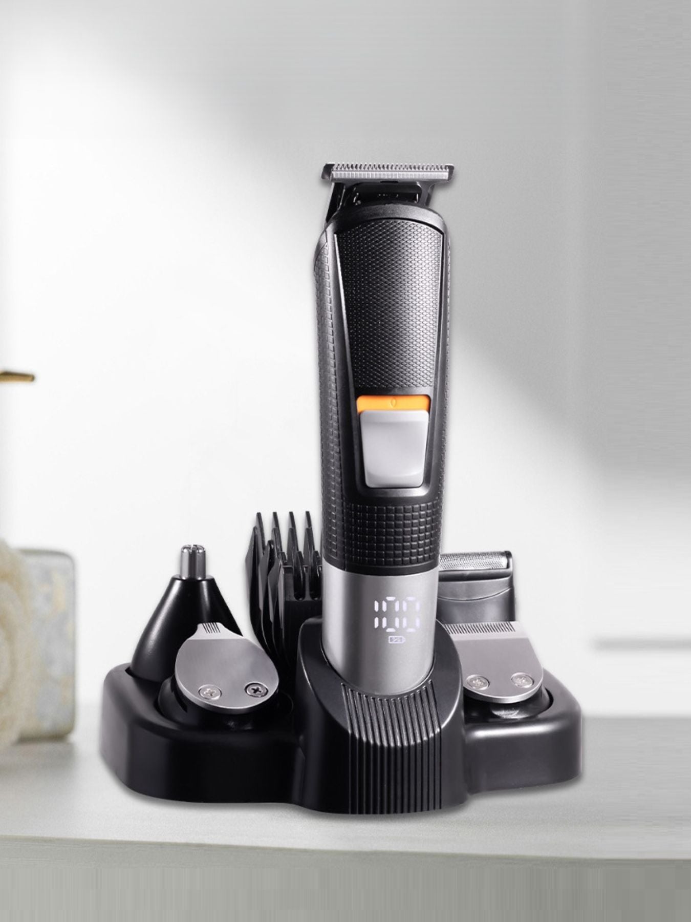 Black Trendsi multifunctional rechargeable hair removal epilator with multiple attachments for smooth, effective hair removal.