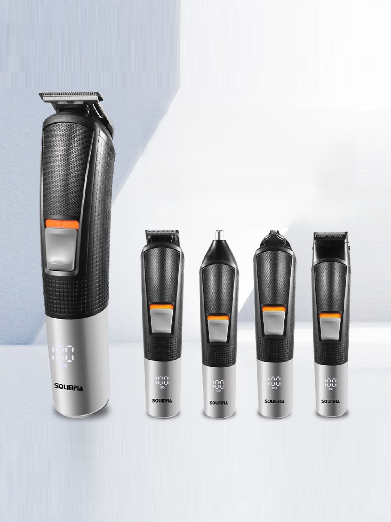 Black Trendsi multifunctional rechargeable hair removal epilator with interchangeable heads for smooth skin.