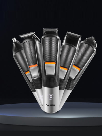 Black multifunctional rechargeable hair removal epilator with adjustable head and ergonomic design for smooth skin.