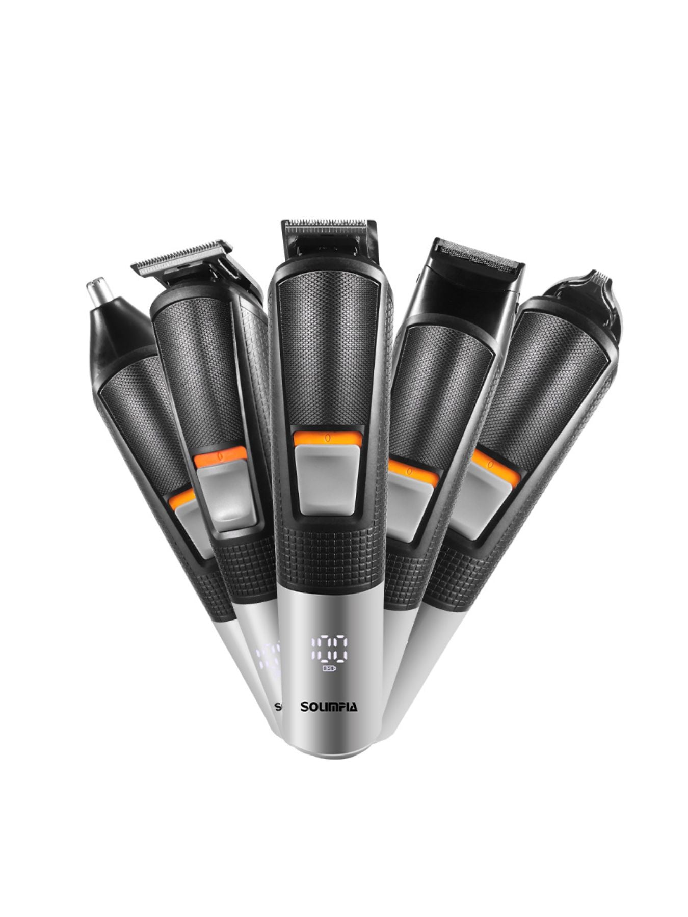 Black Trendsi multifunctional rechargeable hair removal epilator with versatile attachments and ergonomic design for smooth skin.