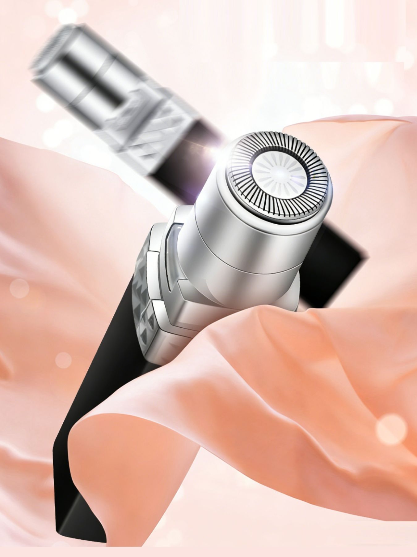 Black Trendsi painless facial hair removal epilator with a compact design for gentle, effective hair removal on the face.