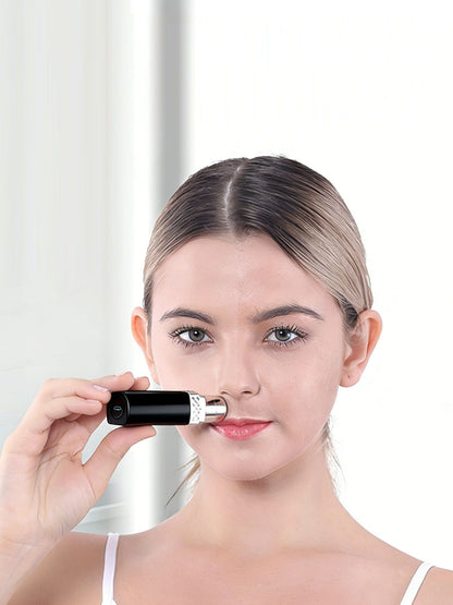 Black painless facial hair removal epilator by Trendsi, compact design for gentle hair removal on the face.