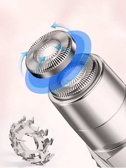 Black painless facial hair removal epilator by Trendsi, compact device with gentle hair removal for sensitive skin.